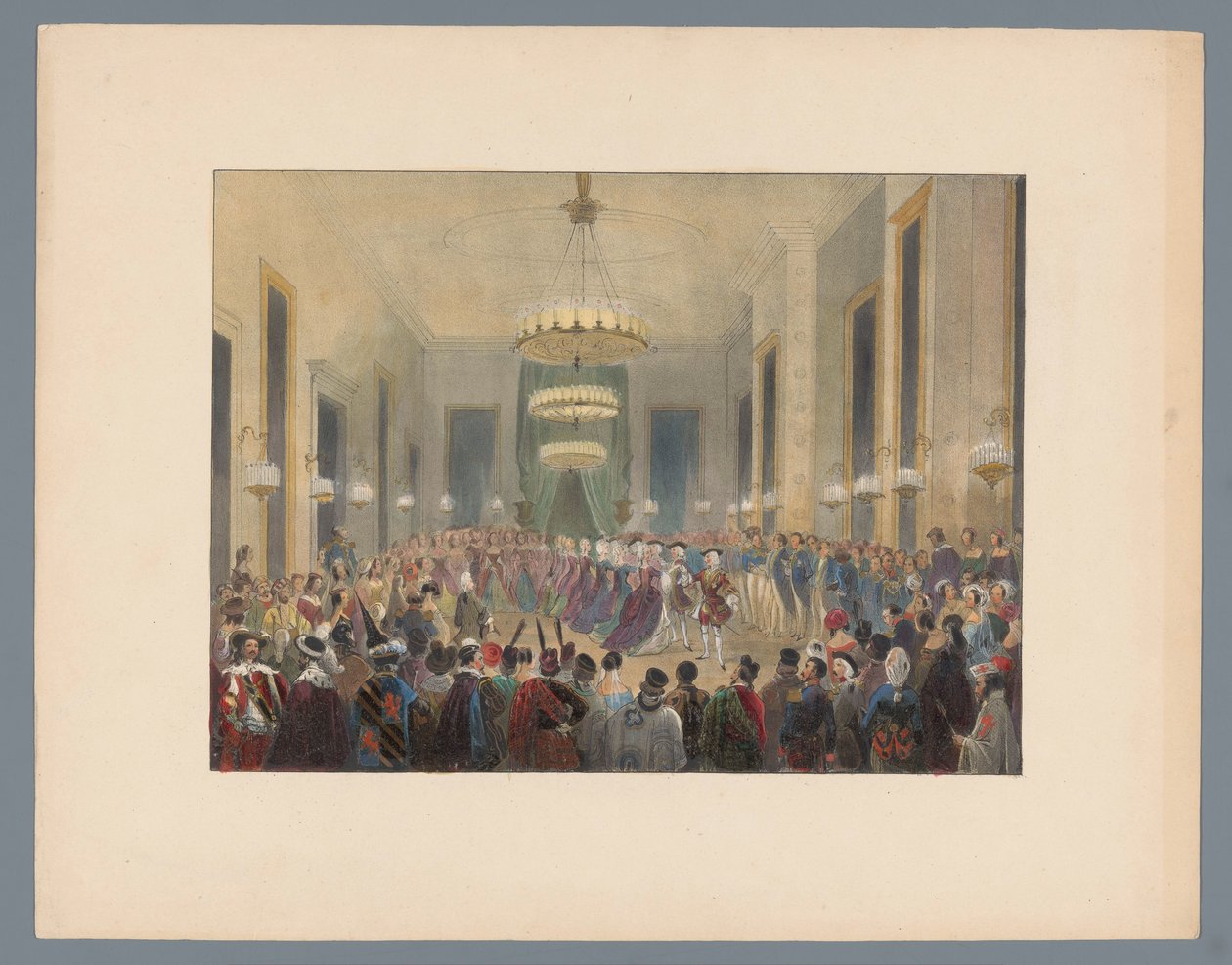 Pavane'nin dans edildiği balo salonu, 1845 by Elias Spanier