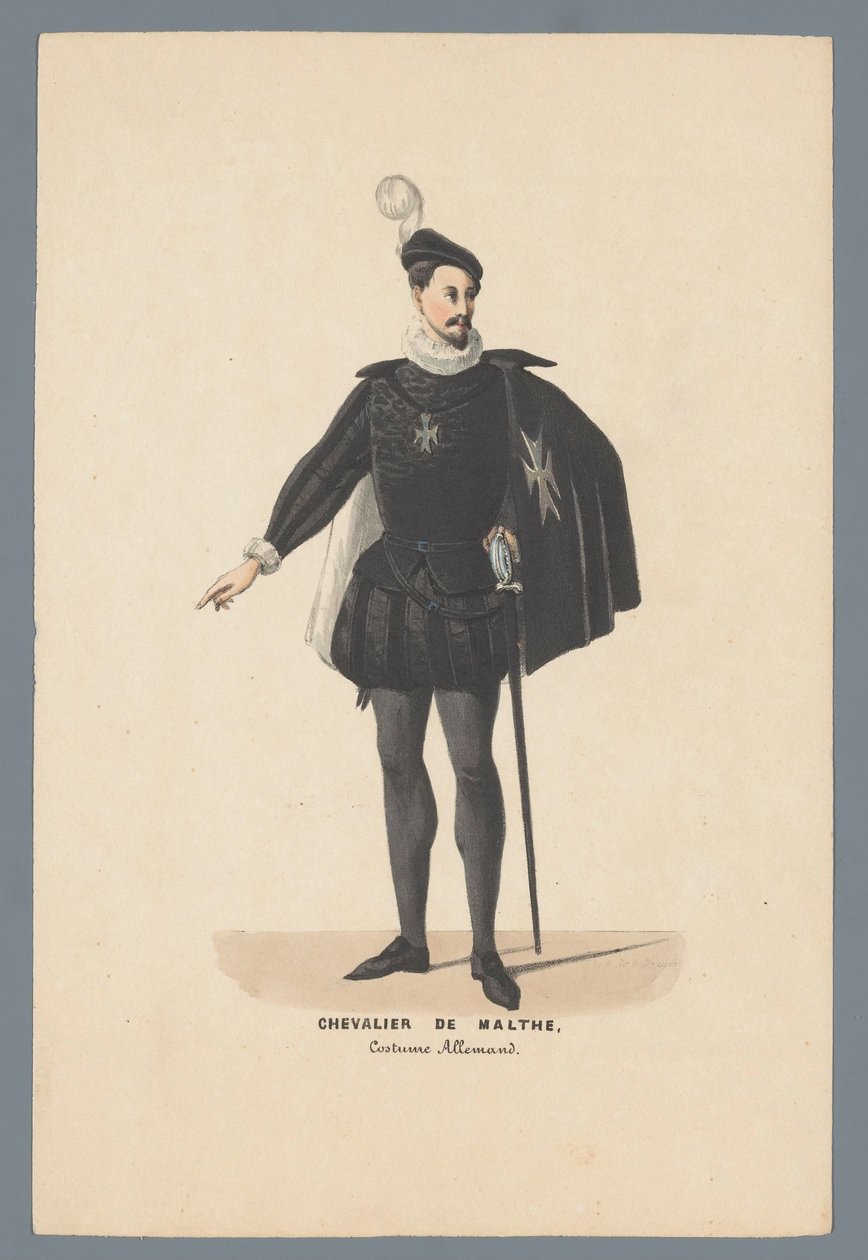 Chevalier De Malthe, Alman Kostümü (nesne üzerindeki başlık) by Elias Spanier
