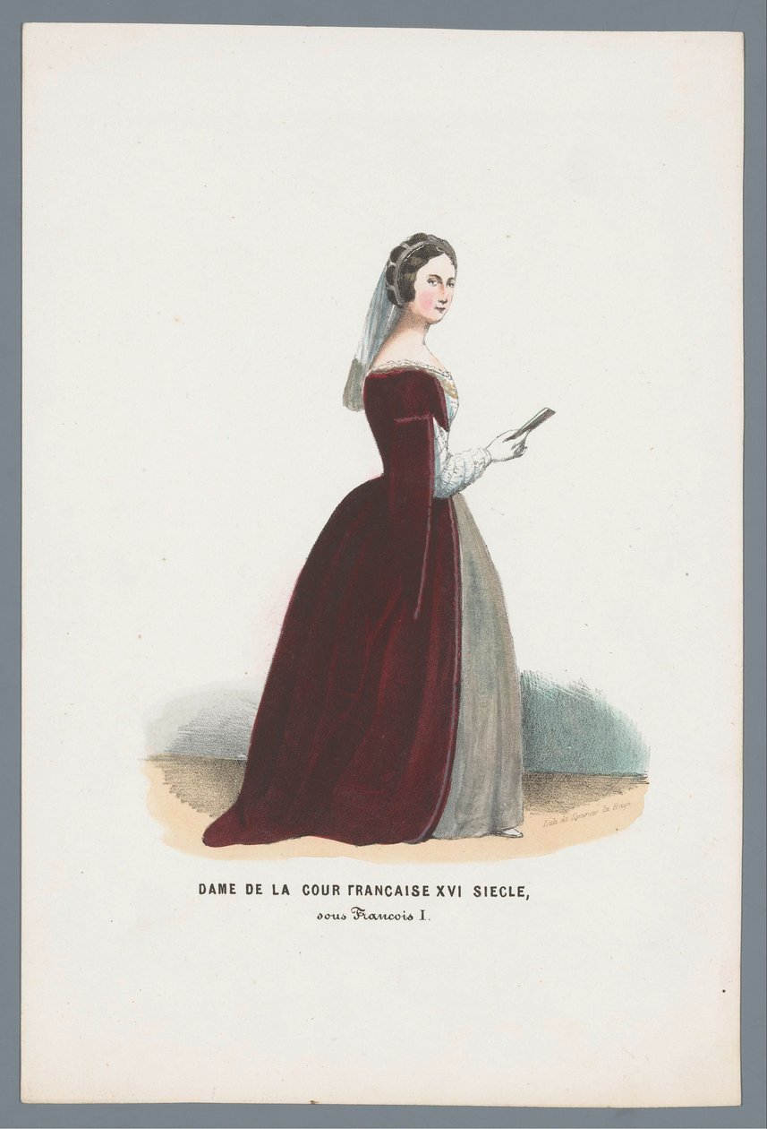 Fransız sarayının hanımı XVI. Yüzyıl, I. François altında (nesne üzerindeki başlık) by Elias Spanier