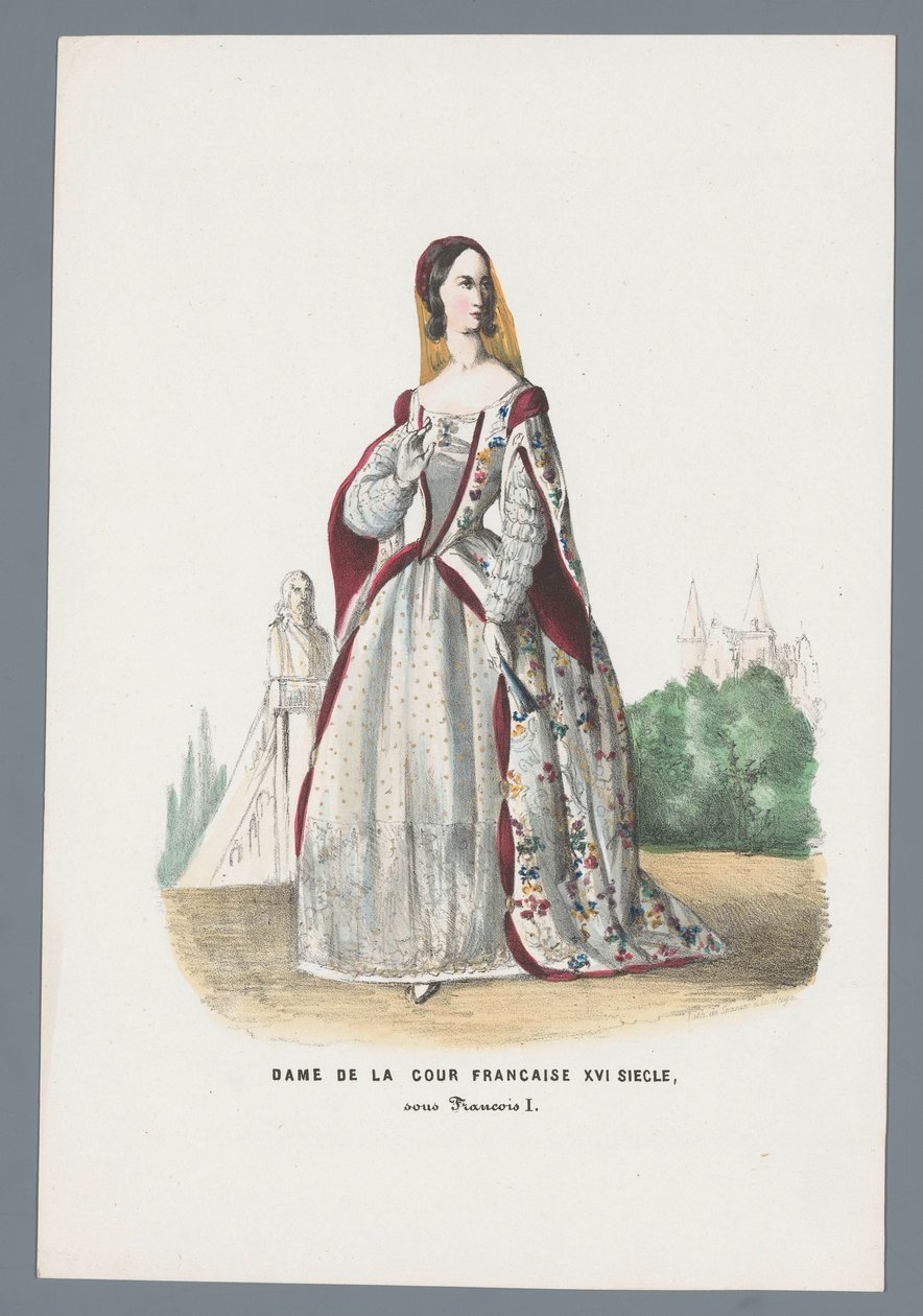 Fransız sarayının hanımı XVI. Yüzyıl, I. François altında (nesne üzerindeki başlık) by Elias Spanier