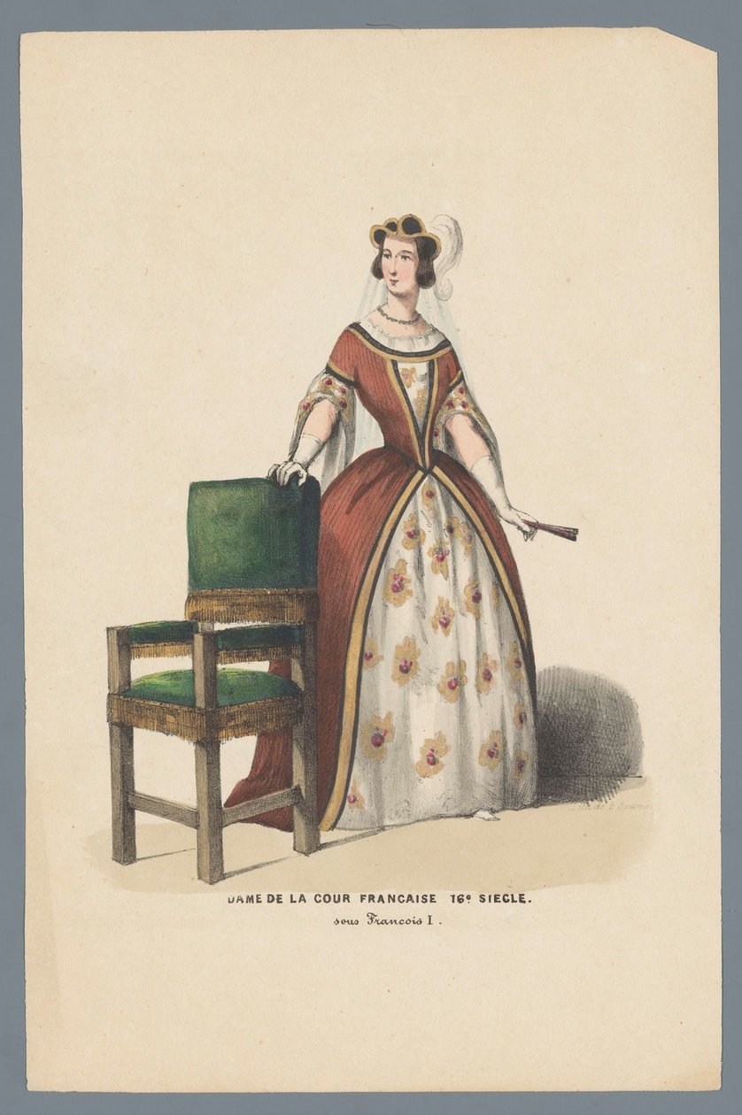 Fransız Mahkemesinin Hanımı XVI Yüzyıl. François I altında (nesne üzerindeki başlık) by Elias Spanier