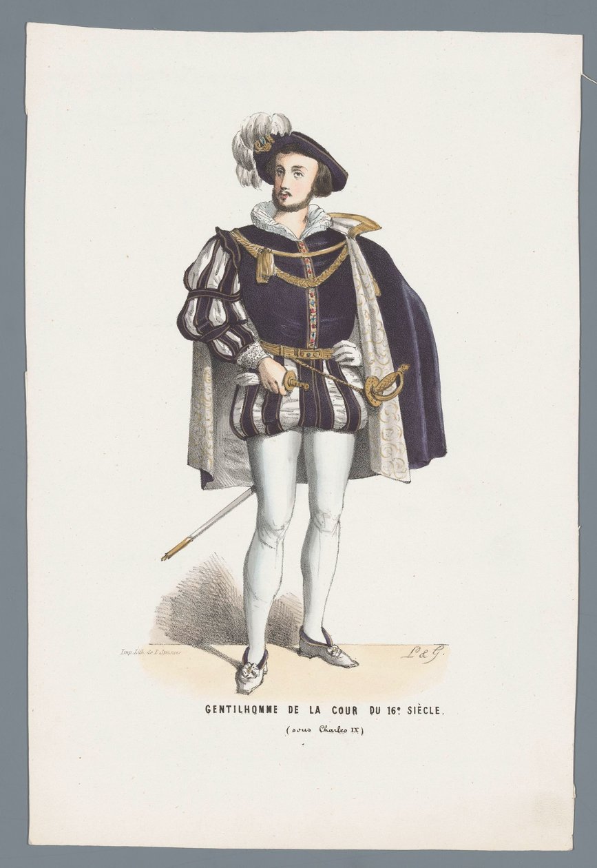 16. Yüzyılın Beyefendisi (Charles IX altında) (nesne üzerindeki başlık) by Elias Spanier