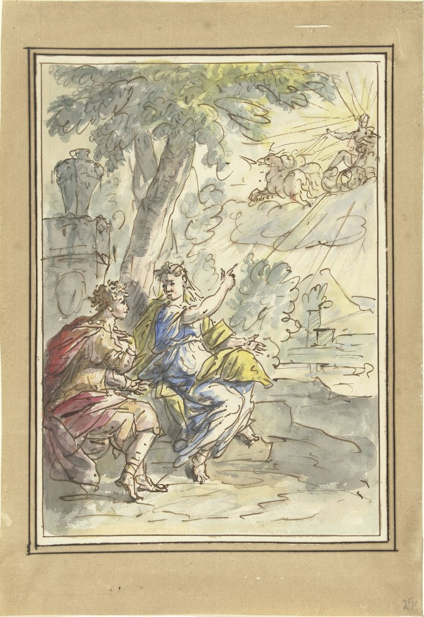 Clymene, oğlu Phaeton'a babası Apollo'yu anlatıyor by Elias van Nijmegen