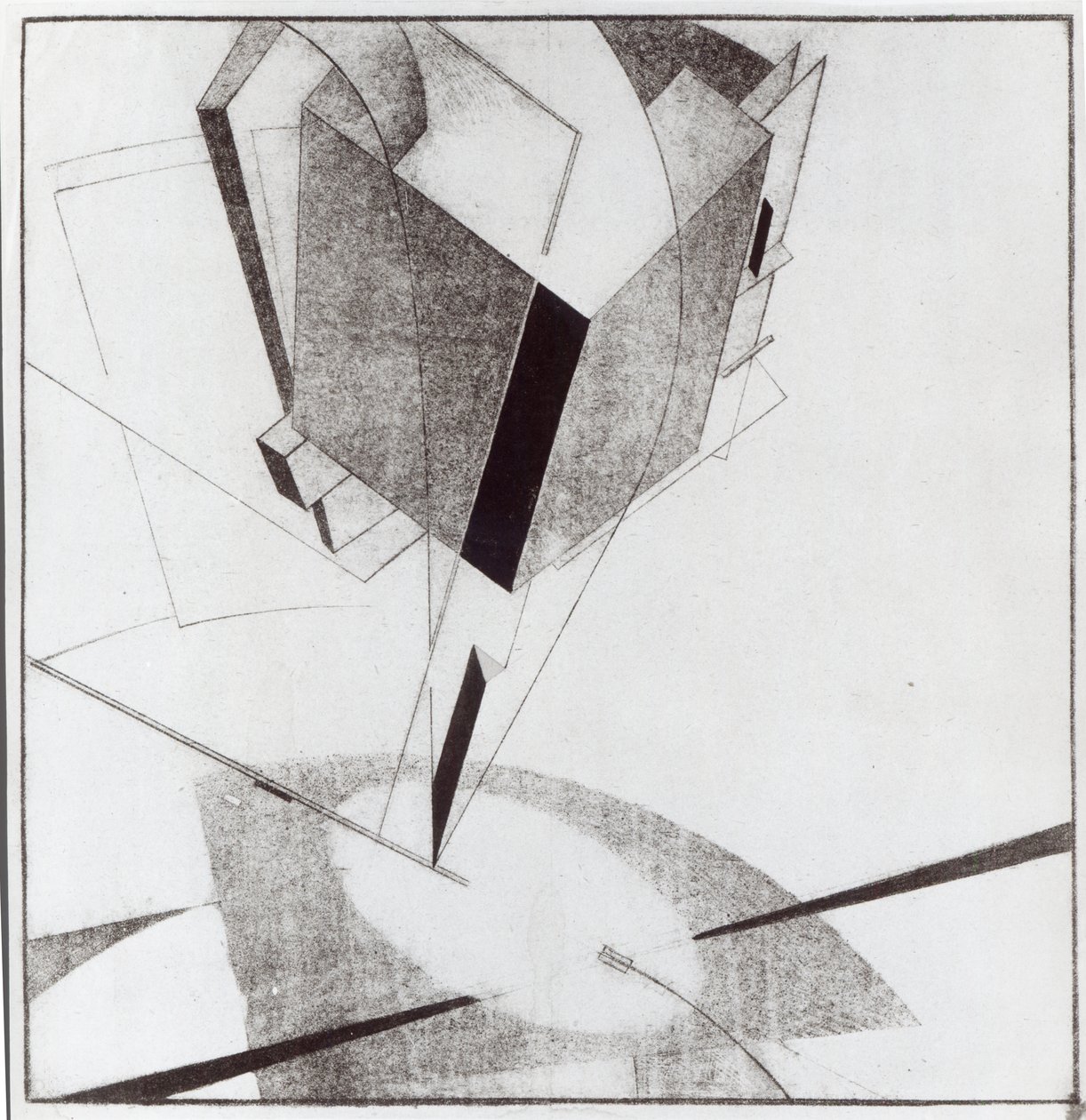 ಪ್ರೂನ್ 5 ಎ, 1919 (ಭಾಗಶಃ ಕೈ-ಬಣ್ಣದ ಲಿಥೋ) ಟರ್ಕ್ by Eliezer Markowich Lissitzky