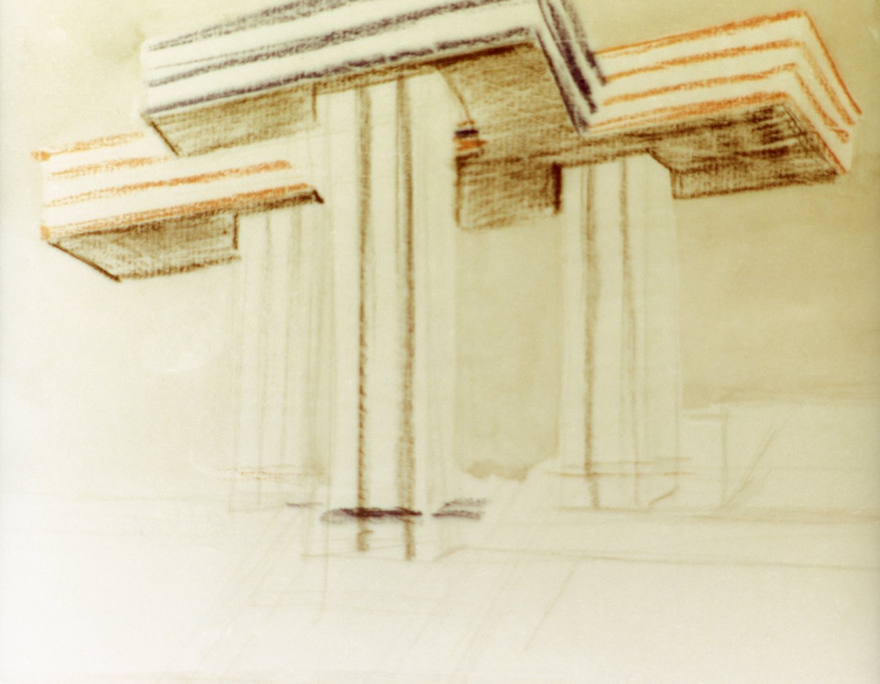 El lissitzky (lazar markovich lissitzky) tarafından önerilen ve asla inşa edilmeyen wolkenbugel (bulut demir) binası için tasarım çizimi by Eliezer Markowich Lissitzky