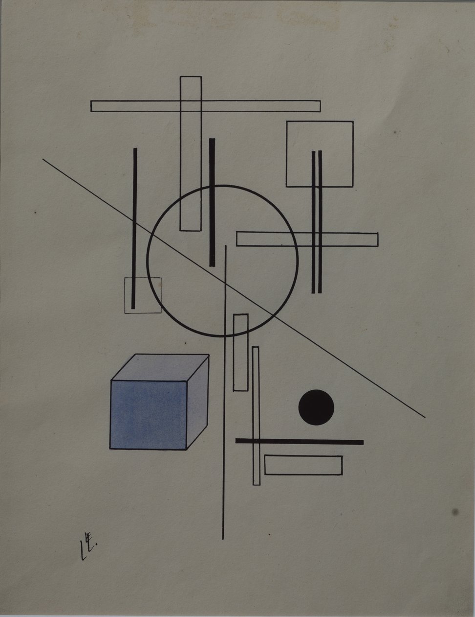 Kompozisyon, 1920 by Eliezer Markowich Lissitzky