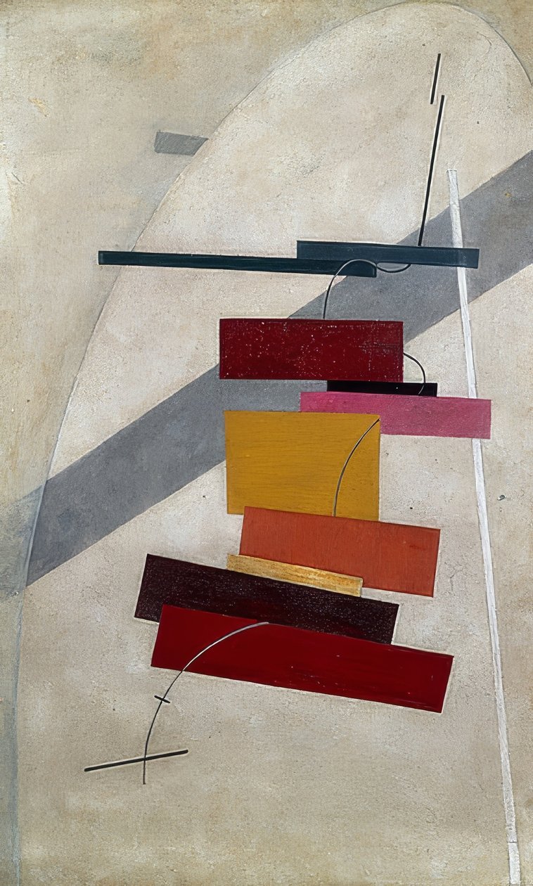 Kompozisyon. 1919-20 civarında by Eliezer Markowich Lissitzky