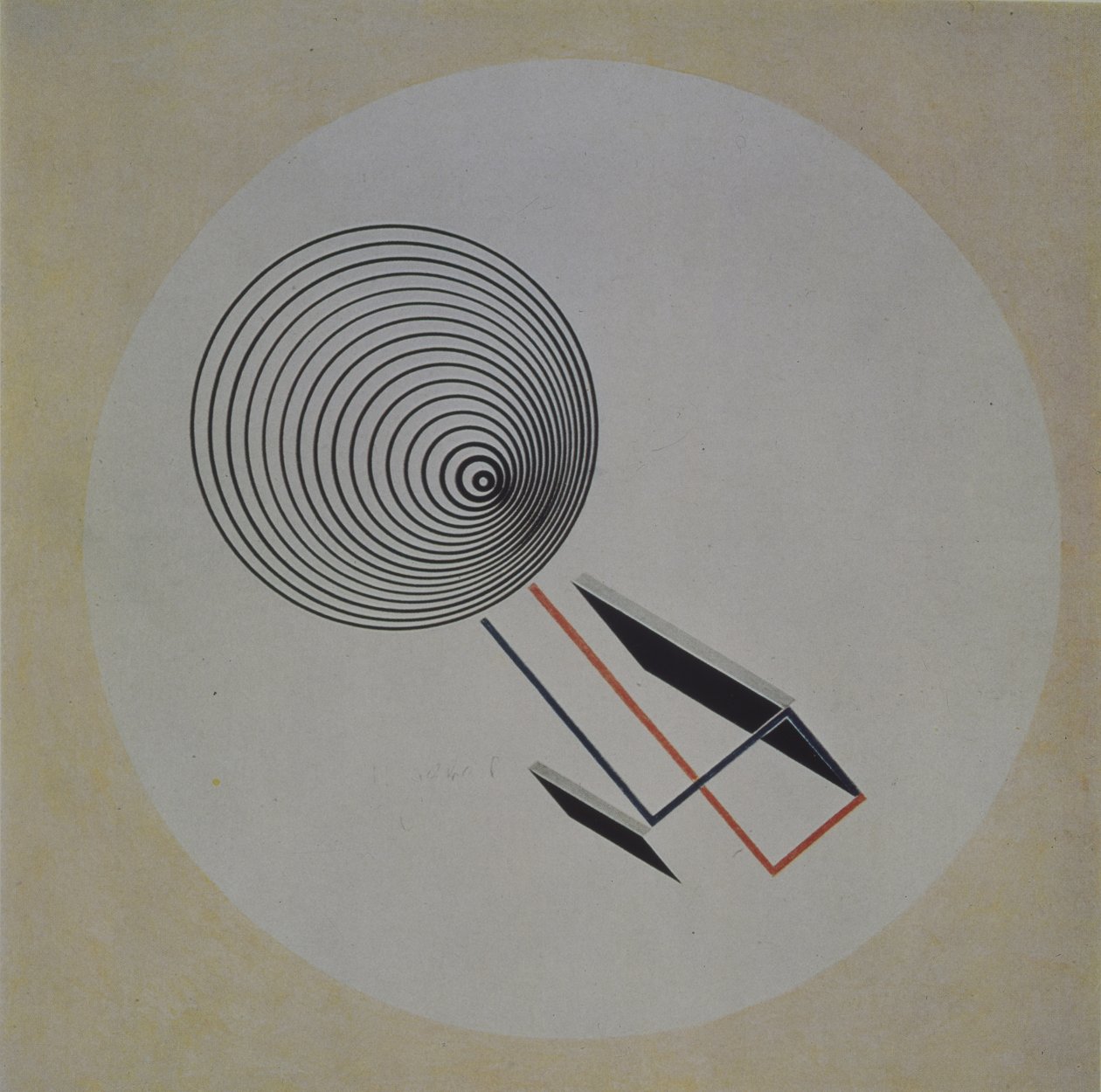 Proun 93. Yüzen sarmal, 1924 by Eliezer Markowich Lissitzky