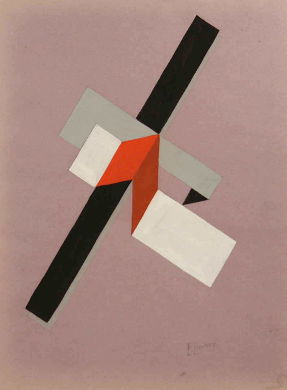 Proun, yaklaşık 1923 by Eliezer Markowich Lissitzky