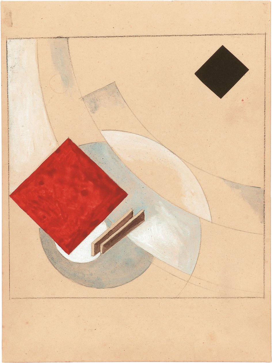 İki Kuadrat Hikayesi Çalışması, c. 1920 by Eliezer Markowich Lissitzky
