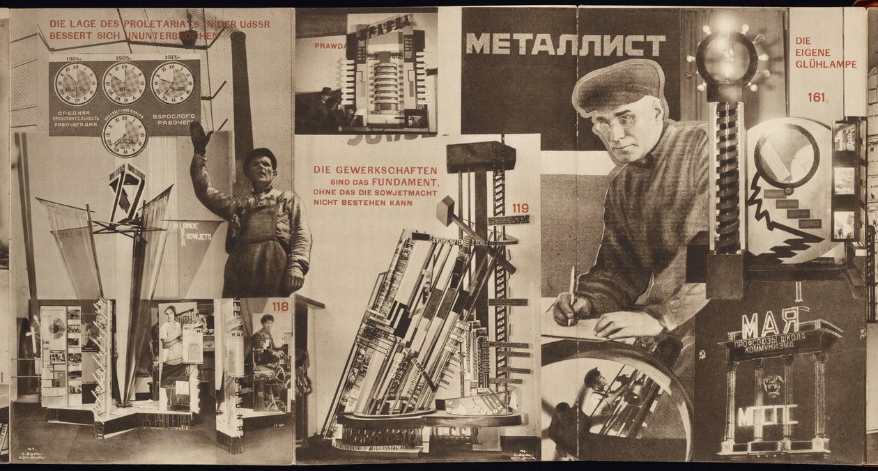 SSCB. Uluslararası Basın Sergisindeki Sovyet pavyonunun kataloğu, Köln, 1928 by Eliezer Markowich Lissitzky
