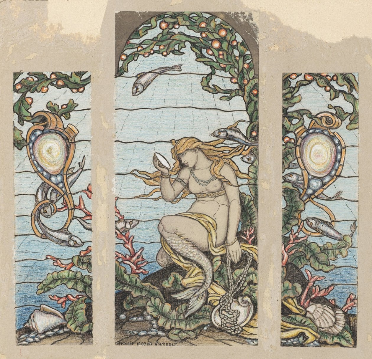 Deniz Kızı Penceresi by Elihu Vedder