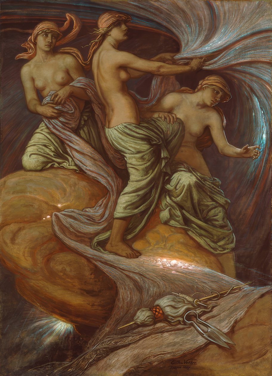 Kaderlerin yıldızlarda buluşması by Elihu Vedder