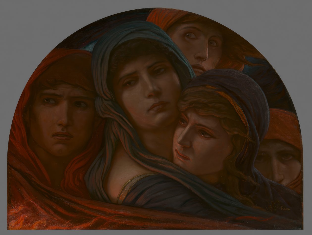 Cehenneme veya korkuya bir bakış by Elihu Vedder