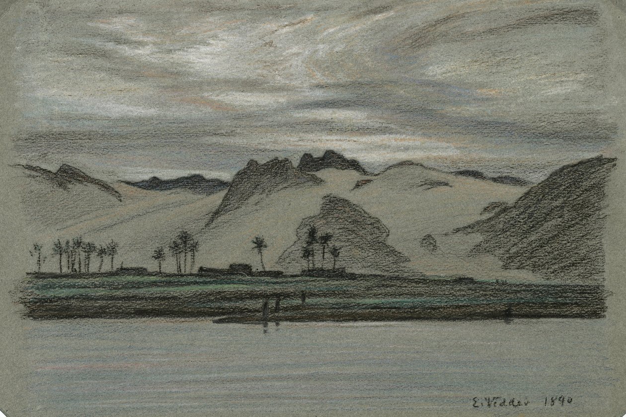 Nil Yolculuğunun 30 Çiziminden, No. 19 by Elihu Vedder