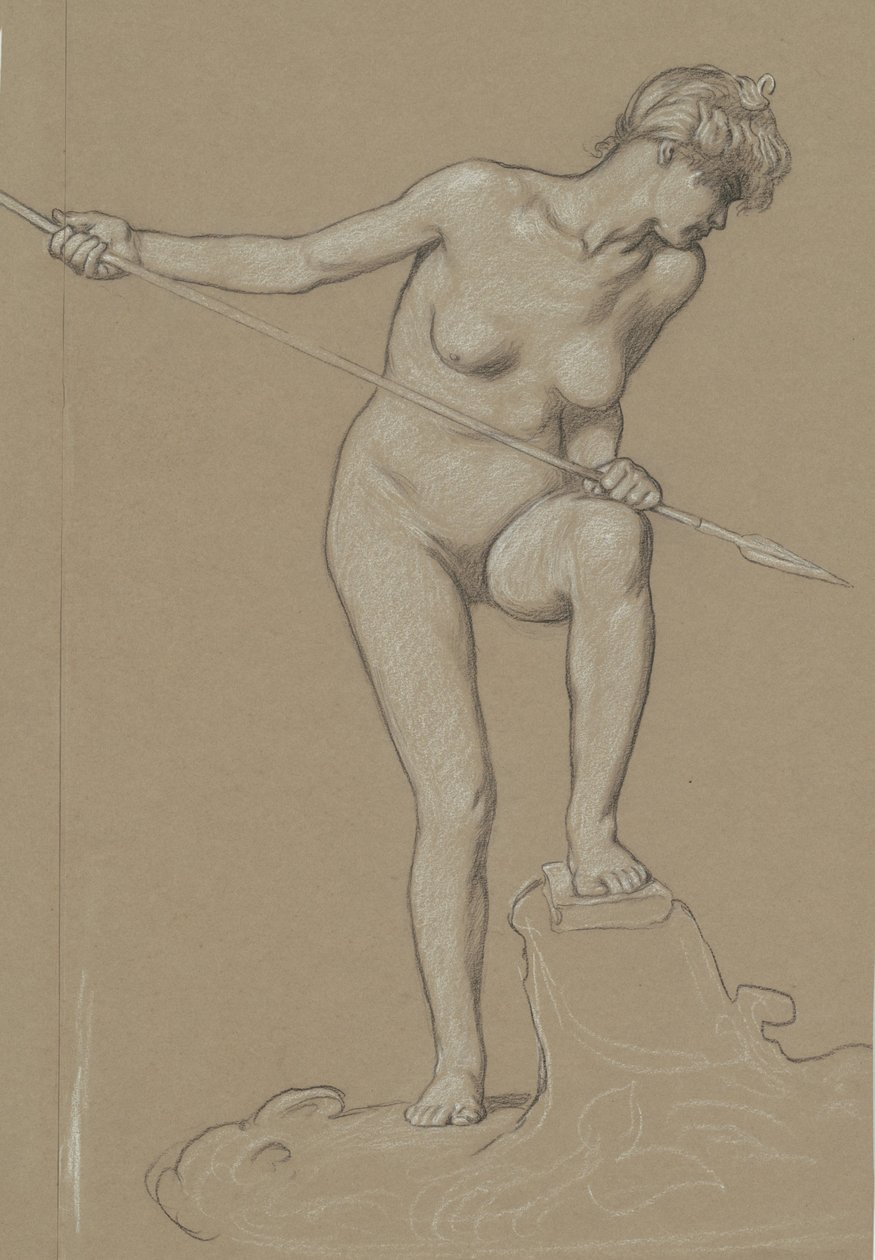 Mızraklı Kız Yunus, c. 1900. by Elihu Vedder