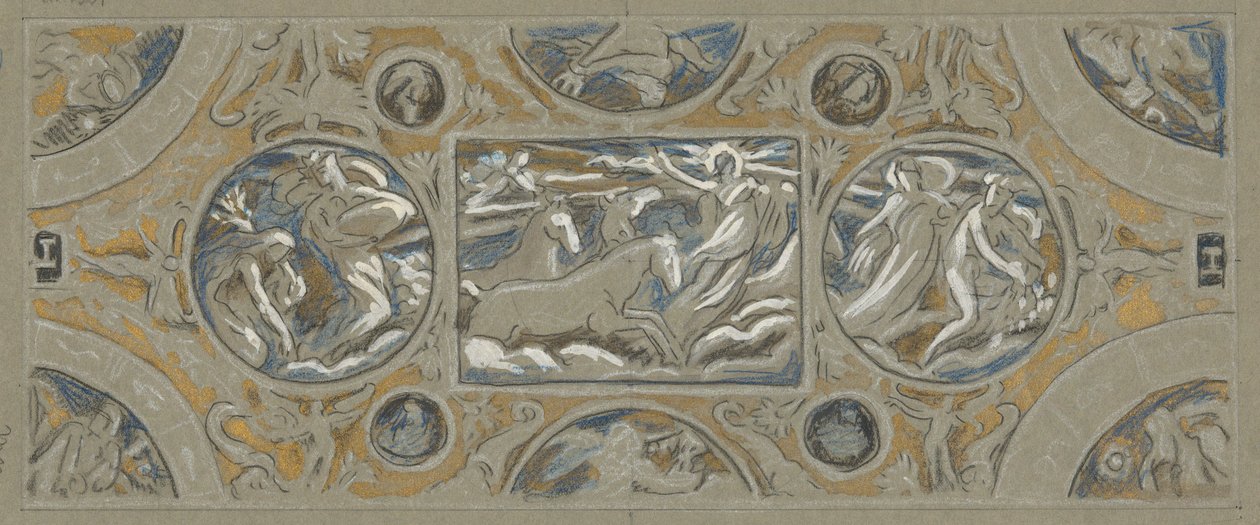 Huntington Tavanı için Ön Çalışma, Huntington tavanı için 60 çalışmadan (1926.80) by Elihu Vedder