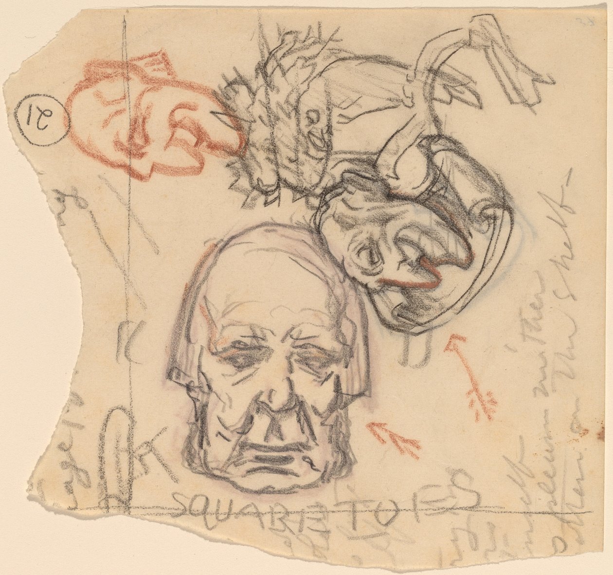 Otoportre: Karikatürler, c. 1918. by Elihu Vedder
