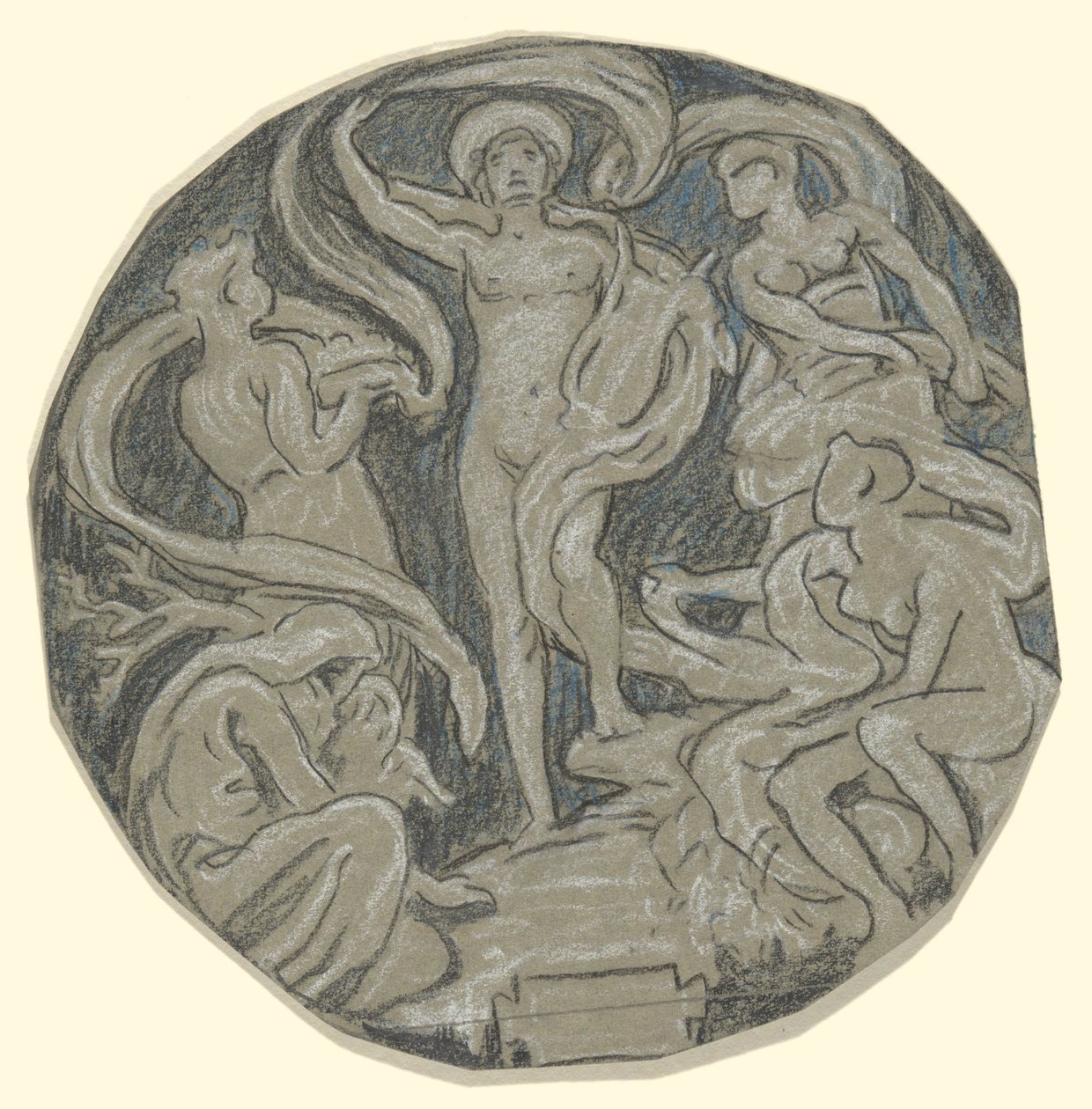 Huntington Tavan Merkezi Çevre Çalışması; Apollo ve Görevliler by Elihu Vedder