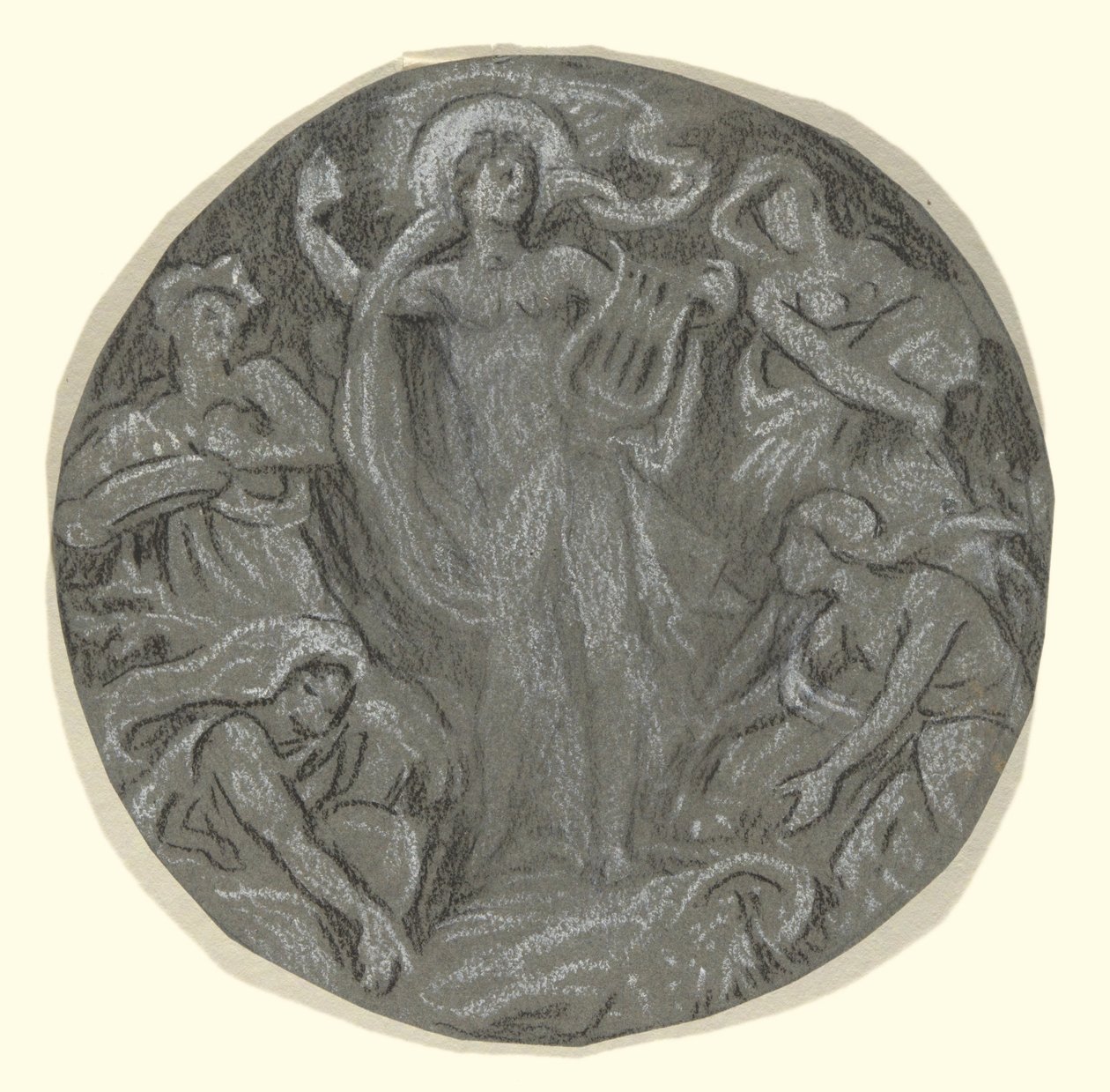 Huntington Tavan Merkezi Dairesi Çalışması: Apollo ve Görevliler by Elihu Vedder