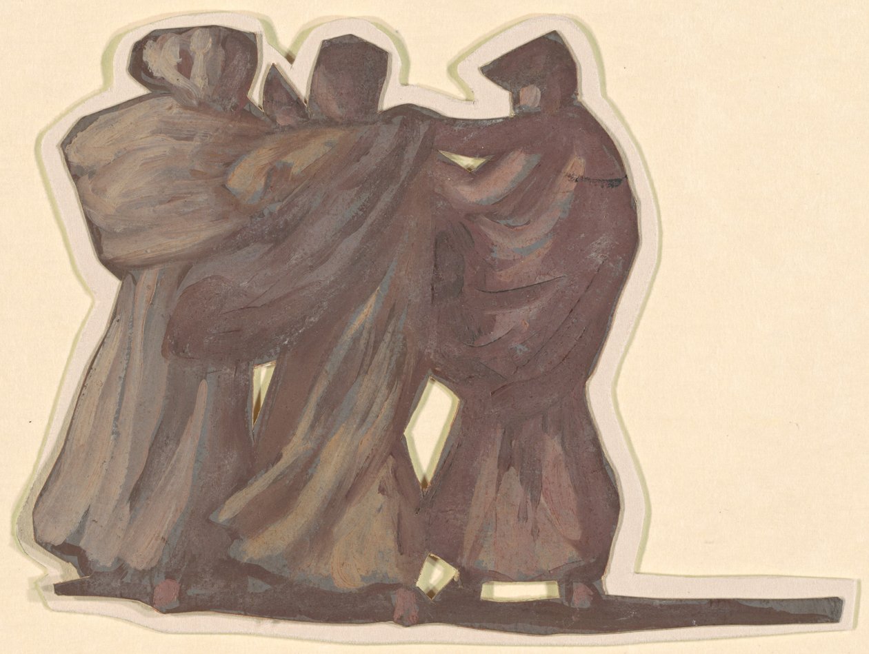 Yunan Kızlarının Banyo Yapması Çalışması, c. 1872. by Elihu Vedder