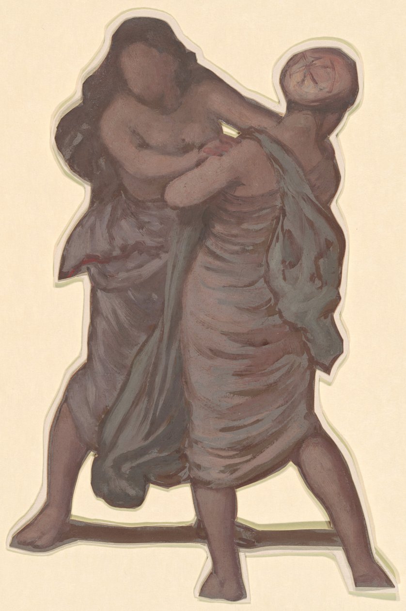 Yunan Kızlarının Banyo Yapması Çalışması, c. 1872. by Elihu Vedder
