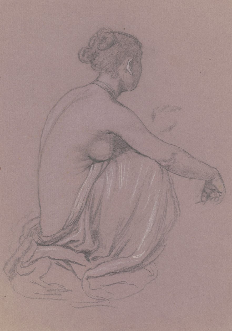 Yunan Kızlarının Banyo Yapması Çalışması, c. 1872. by Elihu Vedder