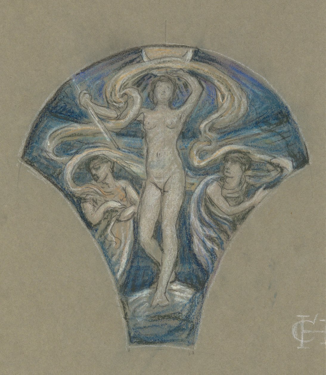 Luna için çalışma by Elihu Vedder
