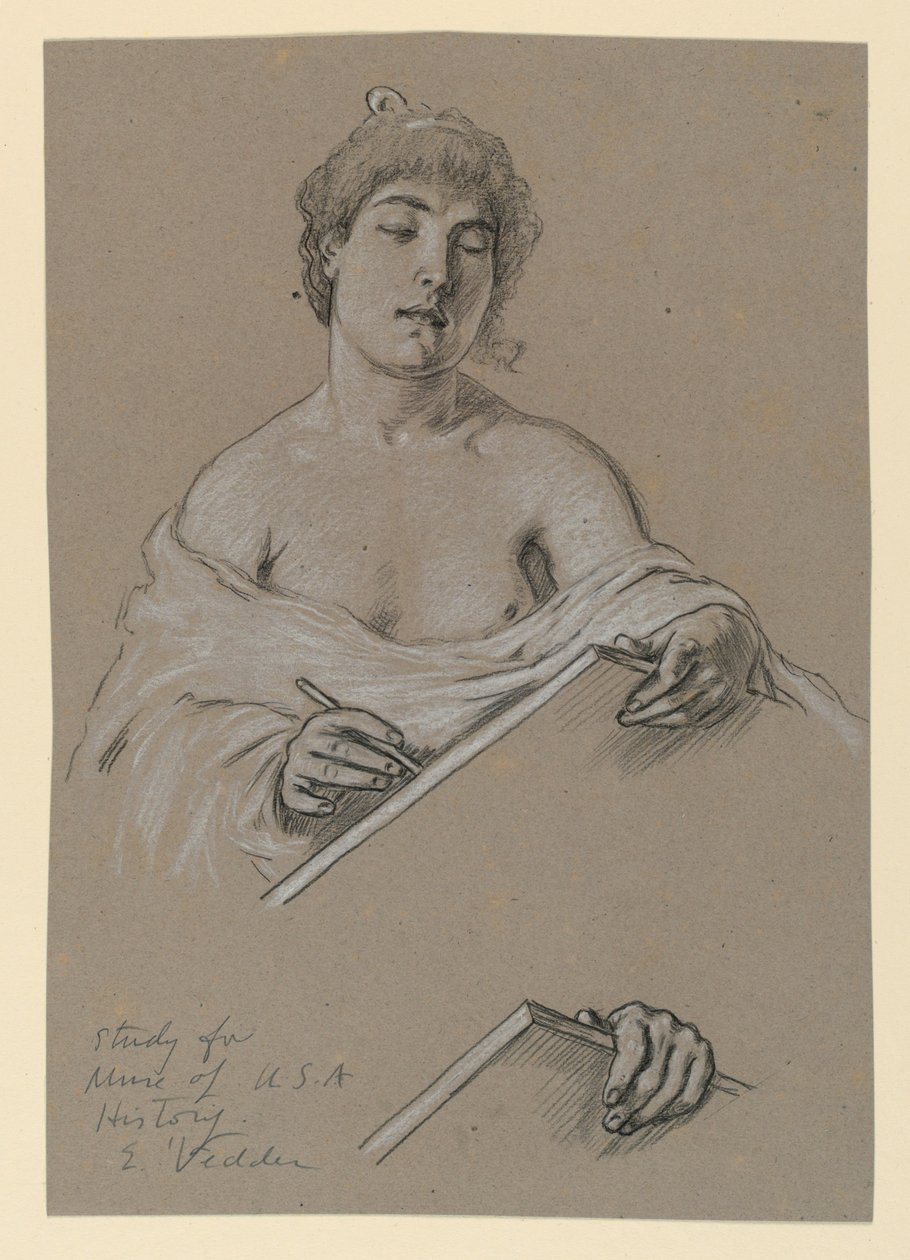 "Tarihin İlham Perisi" Çalışması by Elihu Vedder