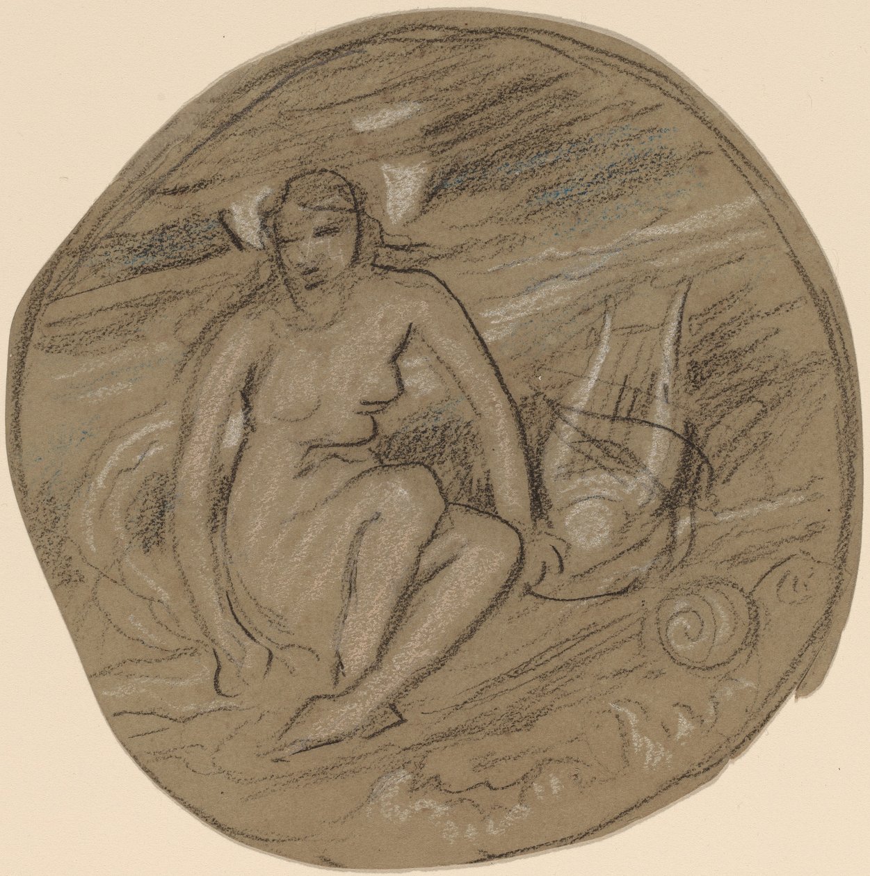 Müzik Çalışması, c. 1890. by Elihu Vedder