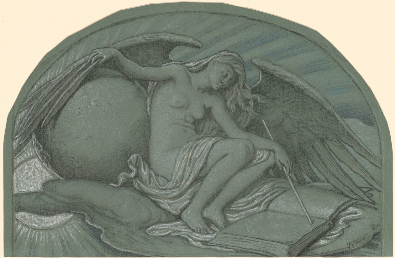 "Ay Tarafından Güneş Tutulması" Çalışması by Elihu Vedder
