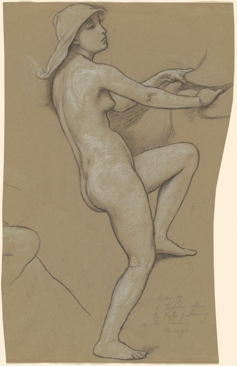 "Yıldızlarda Toplanan Kaderler" Çalışması by Elihu Vedder