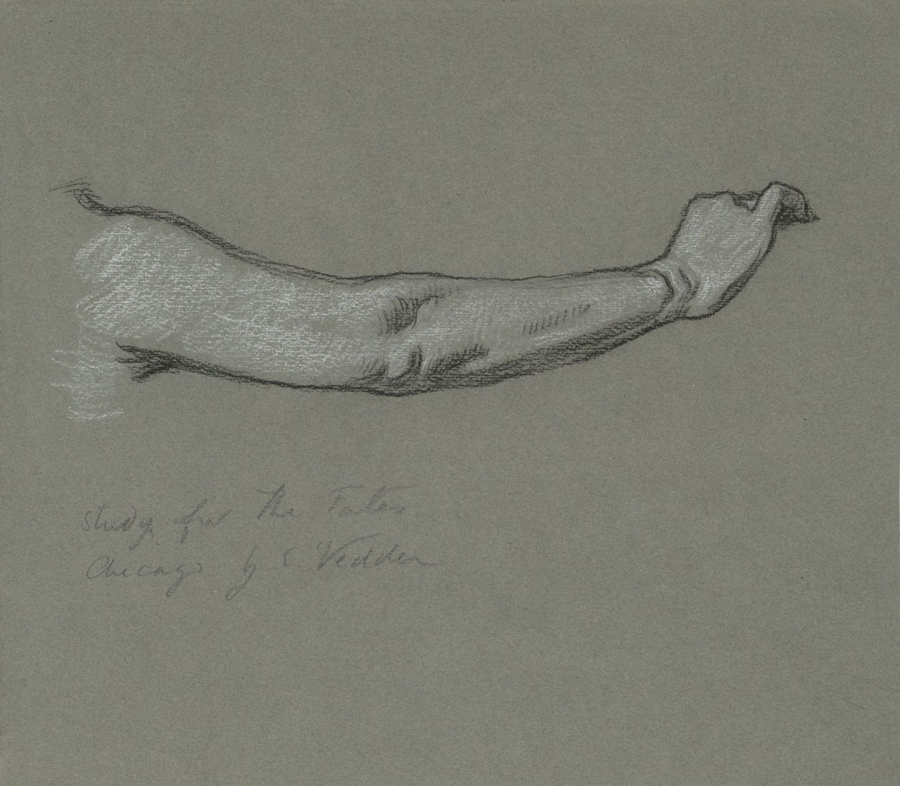 Yıldızlardaki Kader Buluşması için Çalışma, 1884-1887. by Elihu Vedder