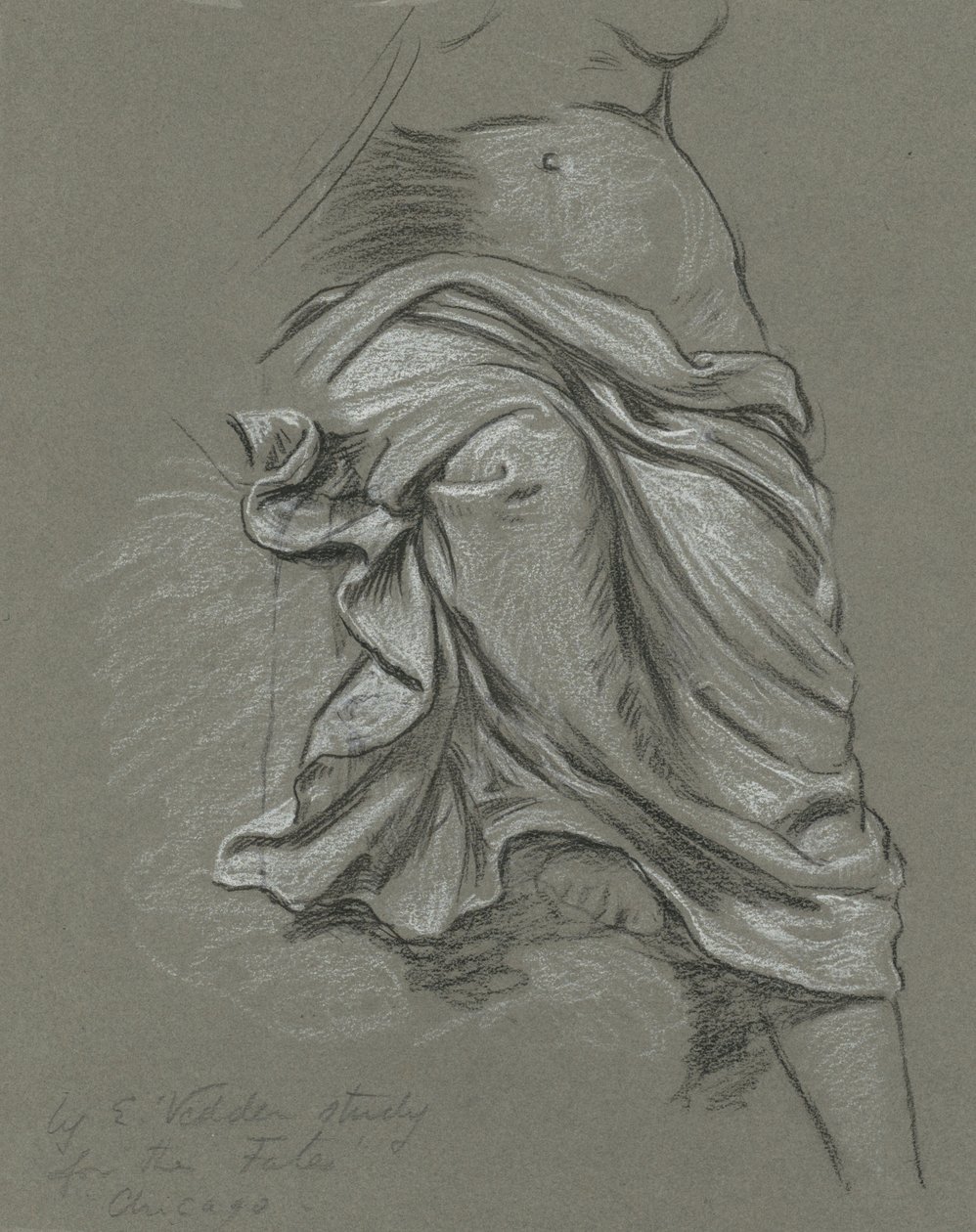 Yıldızlardaki Kader Buluşması için Çalışma, 1884-1887. by Elihu Vedder