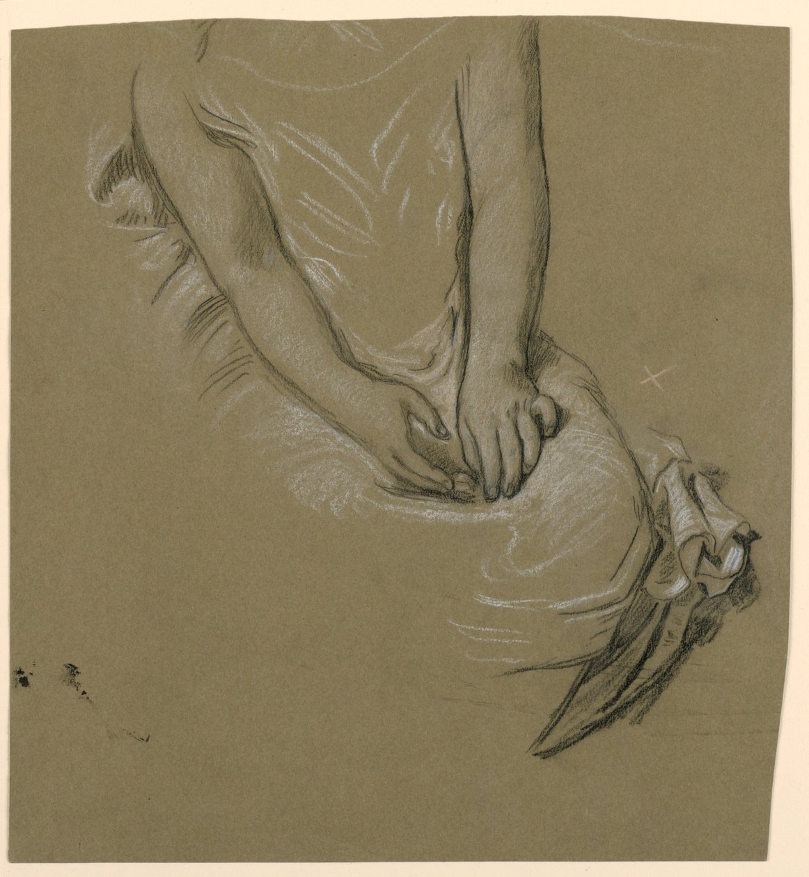 Kadın model çalışması by Elihu Vedder