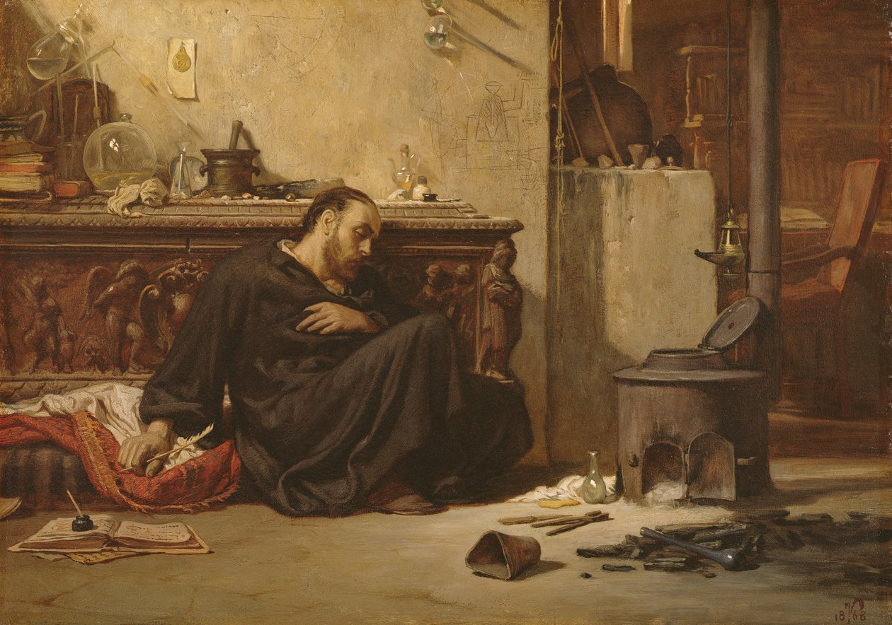 Ölü Simyacı, 1868 dolayları by Elihu Vedder