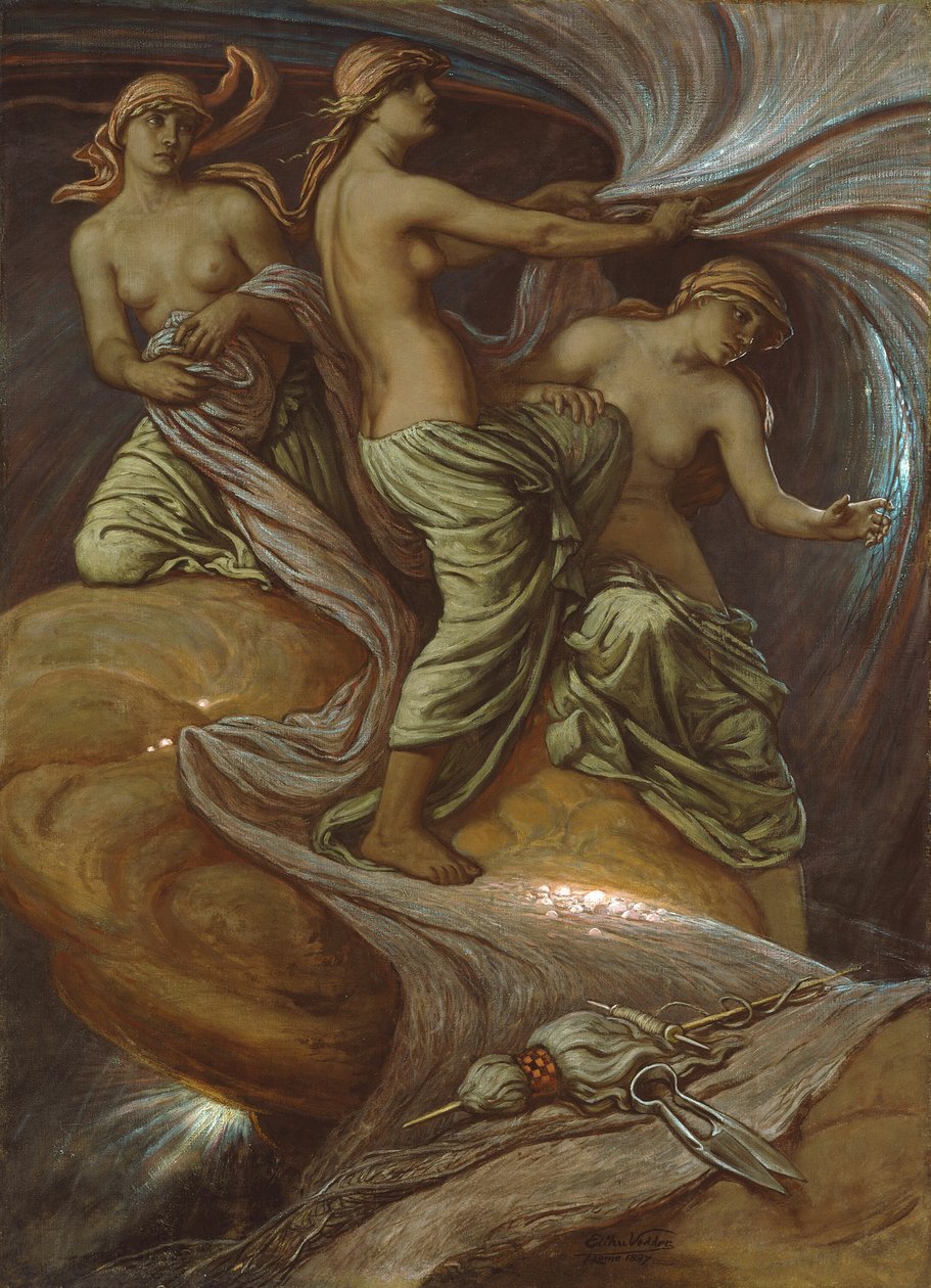 Kaderlerin Yıldızlarda Buluşması, 1887. by Elihu Vedder