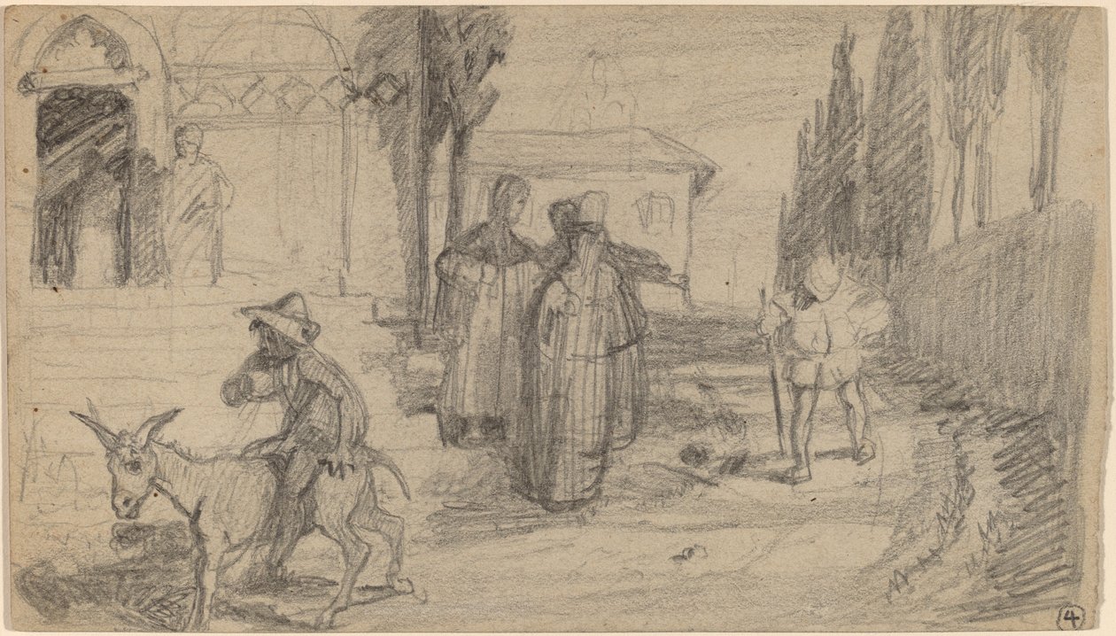 Değirmenci ve Eşek benzetmesi by Elihu Vedder