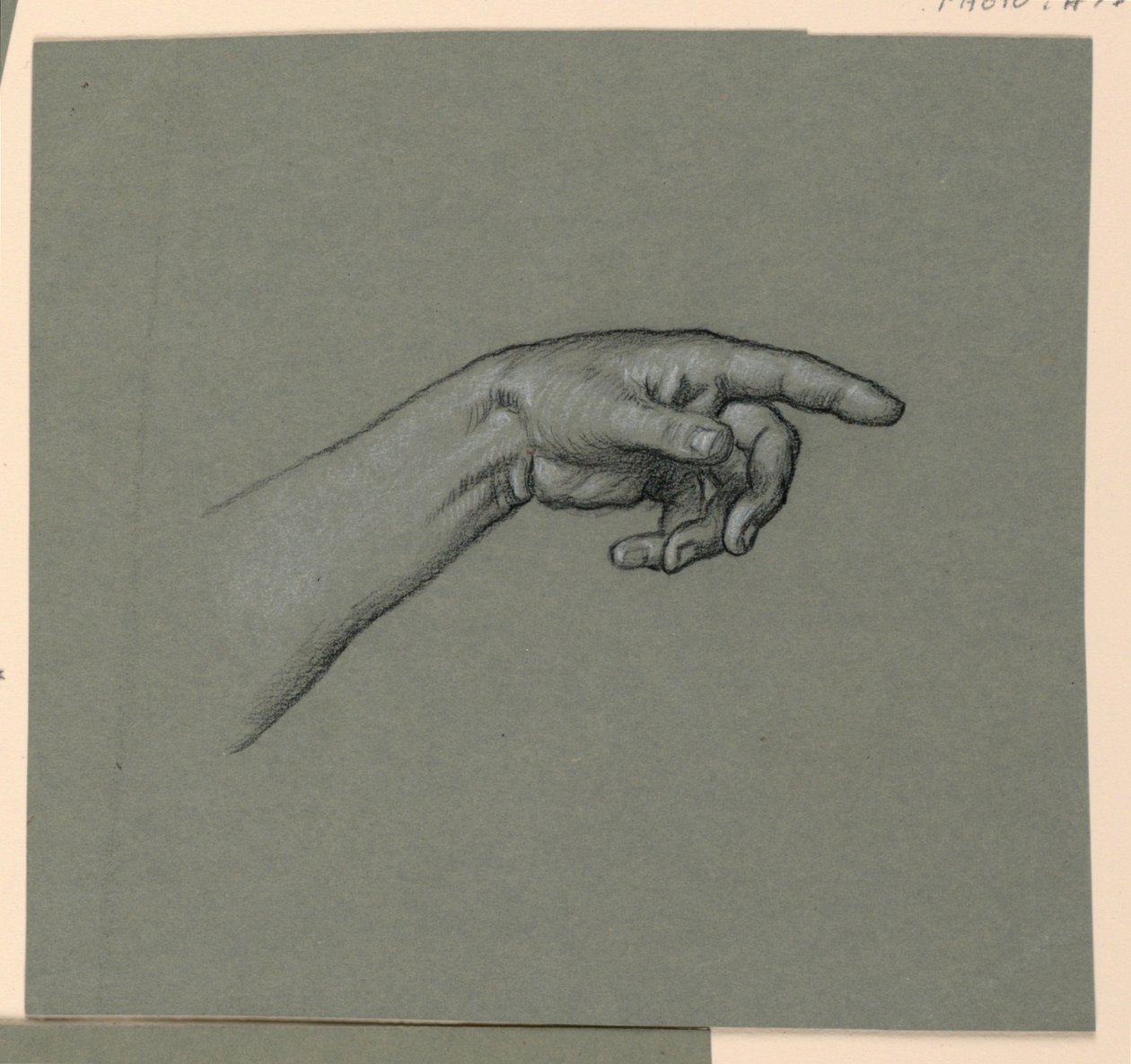 sol el ve bilek işaret etmek by Elihu Vedder