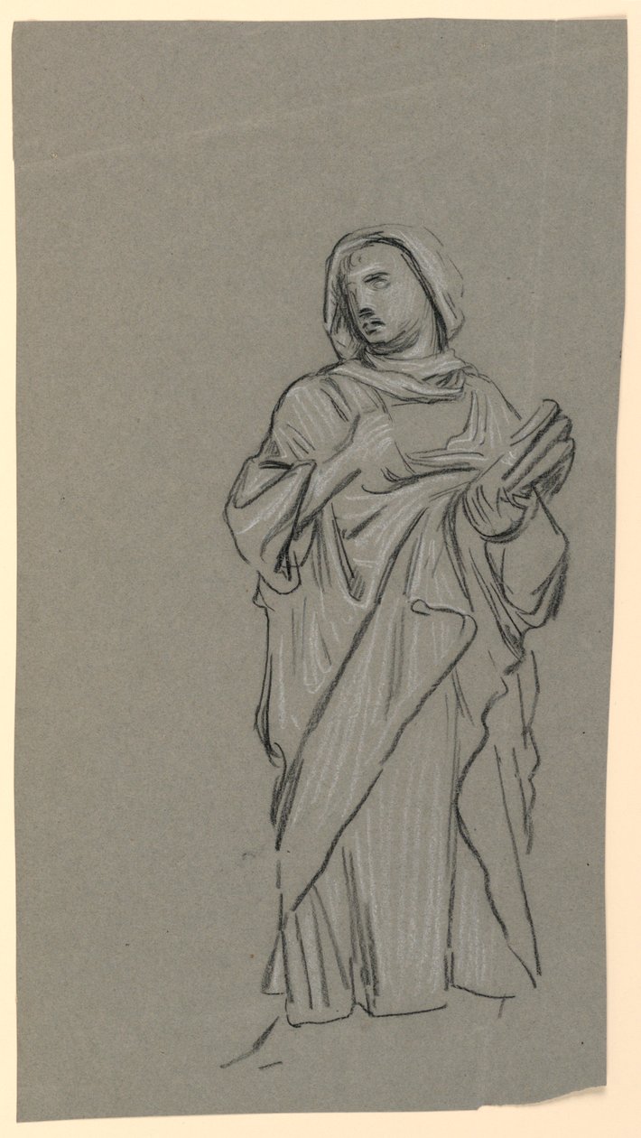 kostümlü bir figürün incelenmesi by Elihu Vedder