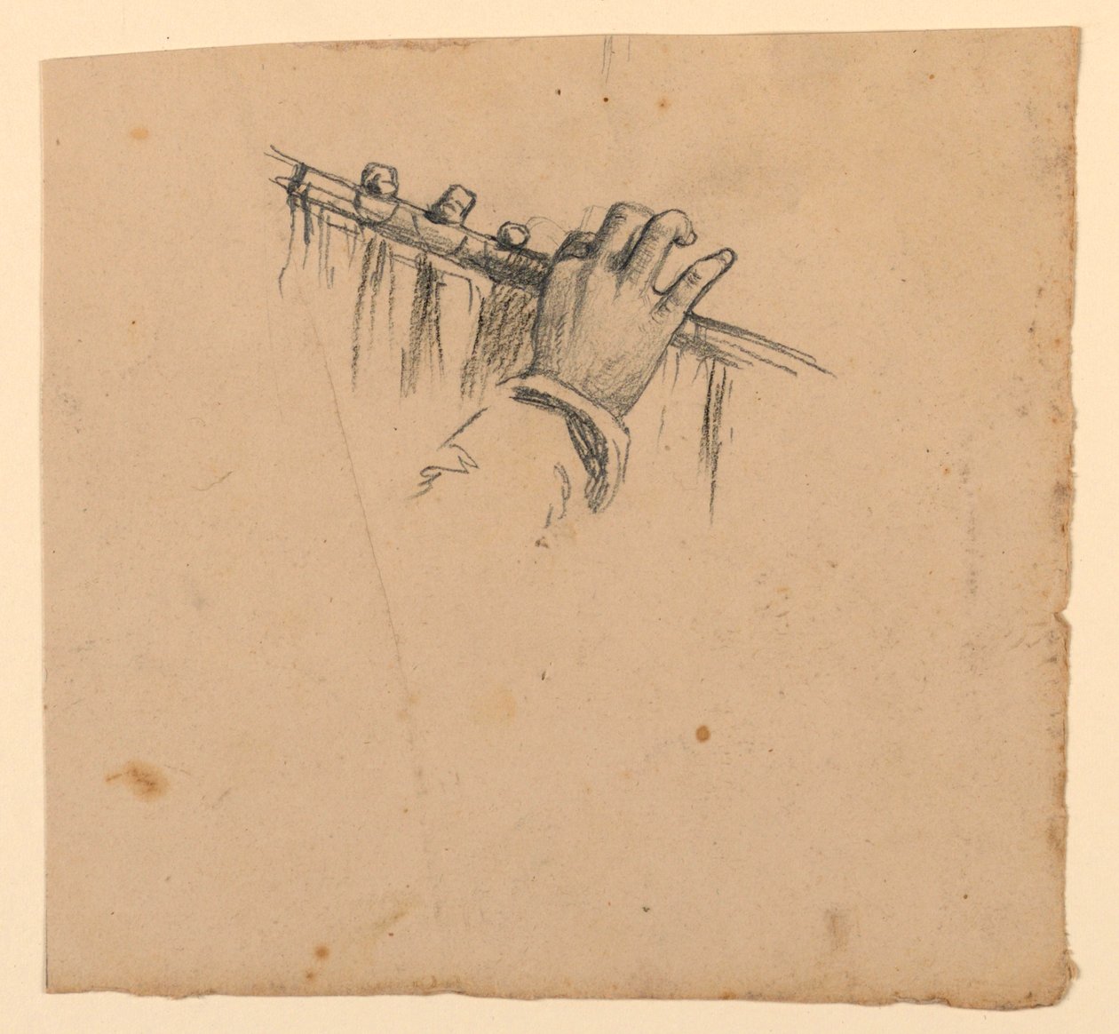 flüt tutan ellerin incelenmesi by Elihu Vedder