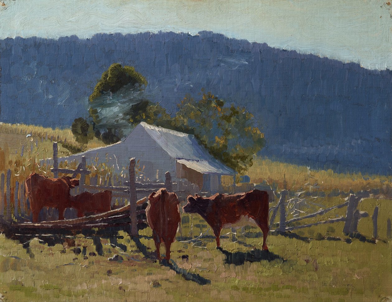 Sağım zamanı (Araluen Vadisi) by Elioth Gruner