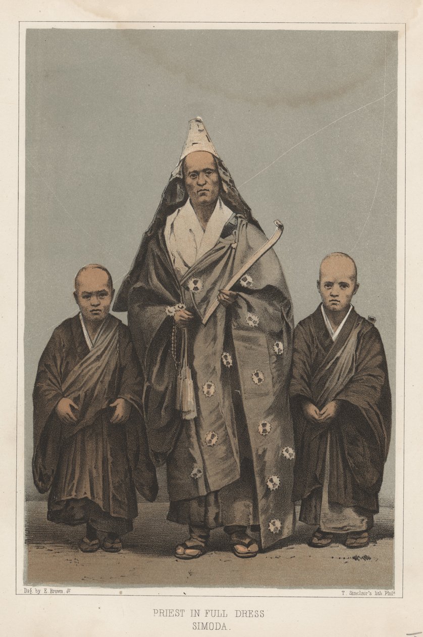 Tam Elbiseli Rahip, Simoda, 1855 by Eliphalet Brown