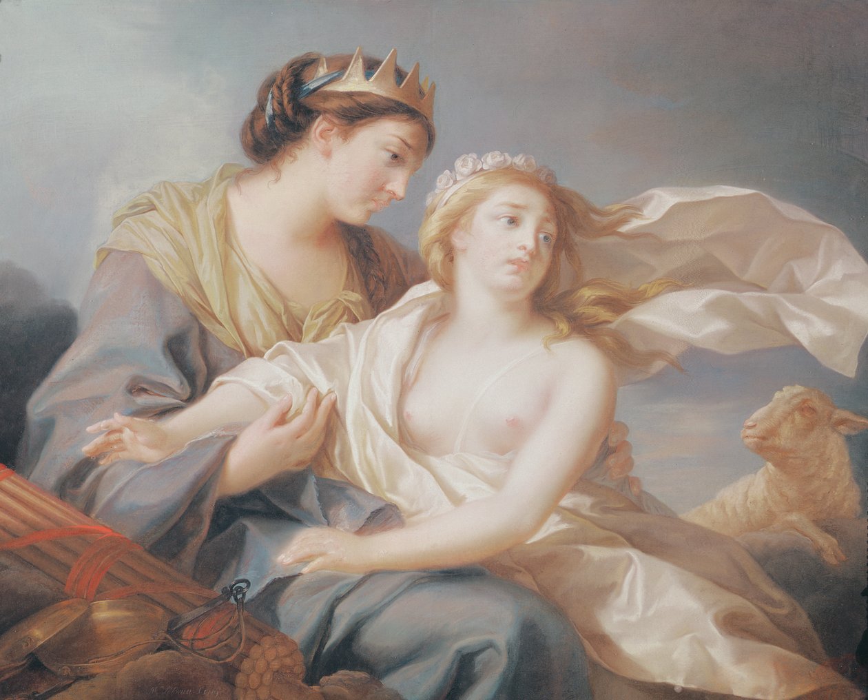 Masumiyet adaletin kollarına sığınır by Elisabeth Louise Vigee Lebrun