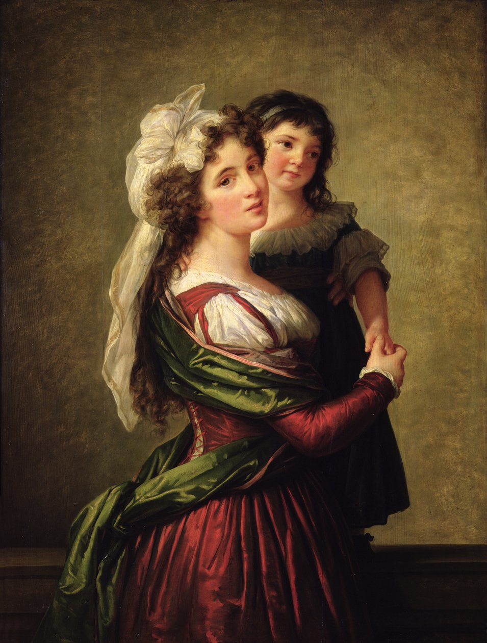 Madam Rousseau ve Kızı, 1789 by Elisabeth Louise Vigee Lebrun