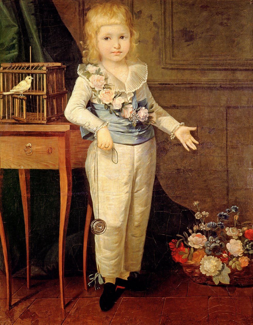 Portrait of a boy playing with a yo-yo (emigrette), late 18th or early 19th centuries  by Elisabeth Louise Vigee Lebrun