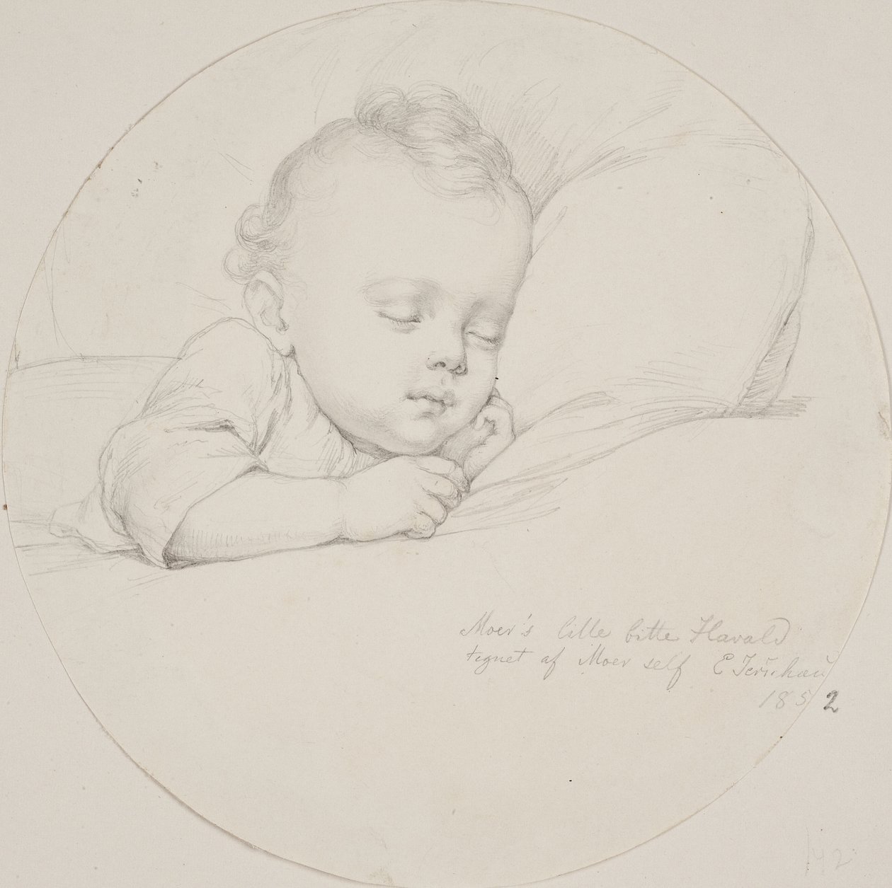 "Annenin kendi çizdiği minik minik Harald" by Elisabeth Jerichau Baumann