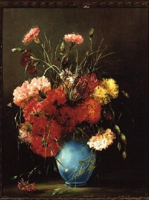 Kırmızı, Beyaz ve Pembe Karanfiller by Elisabeth King