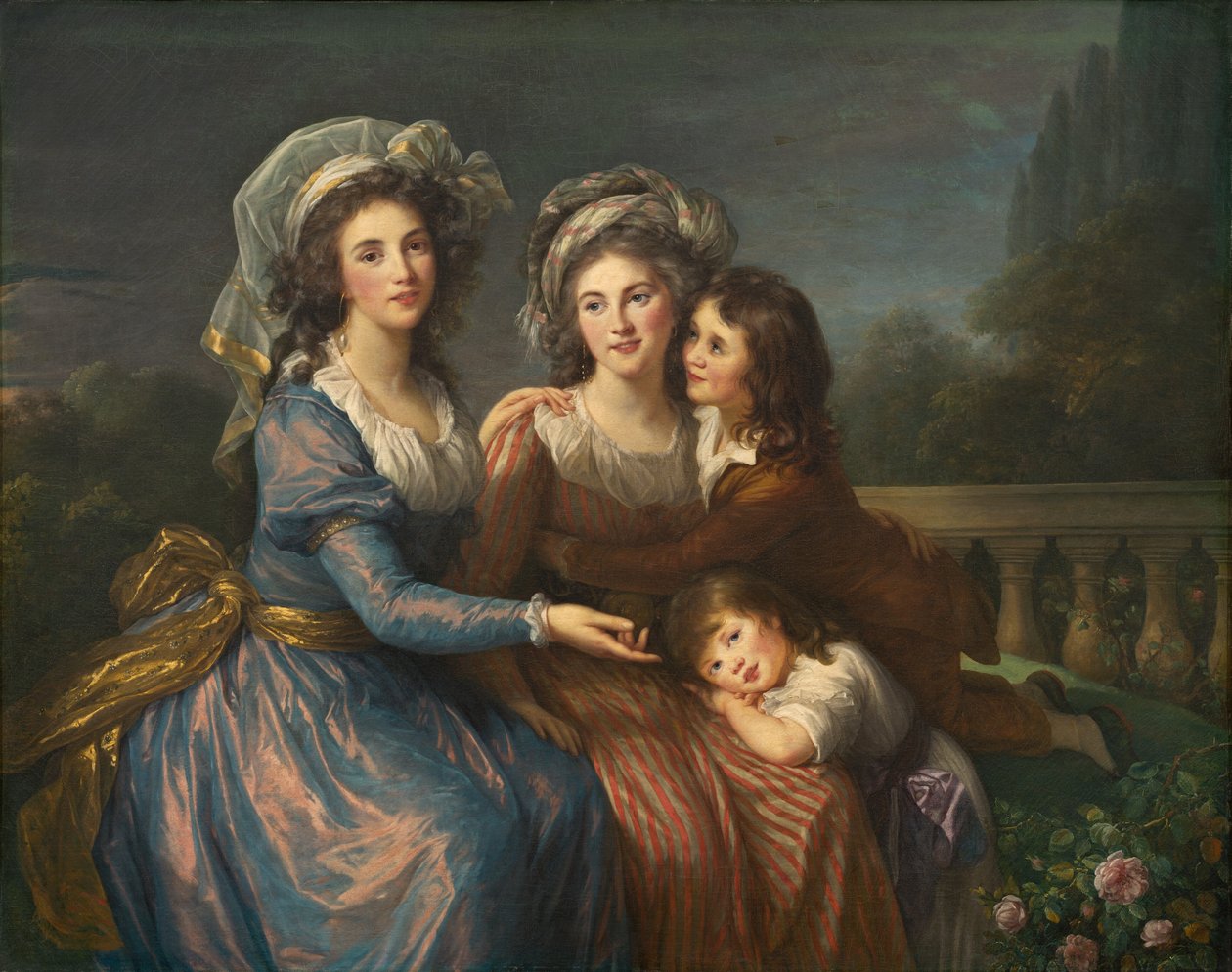 Markiz de Pezay ve Oğulları Alexis ve Adrien ile Markiz de Rougé by Élisabeth Louise Vigée Le Brun