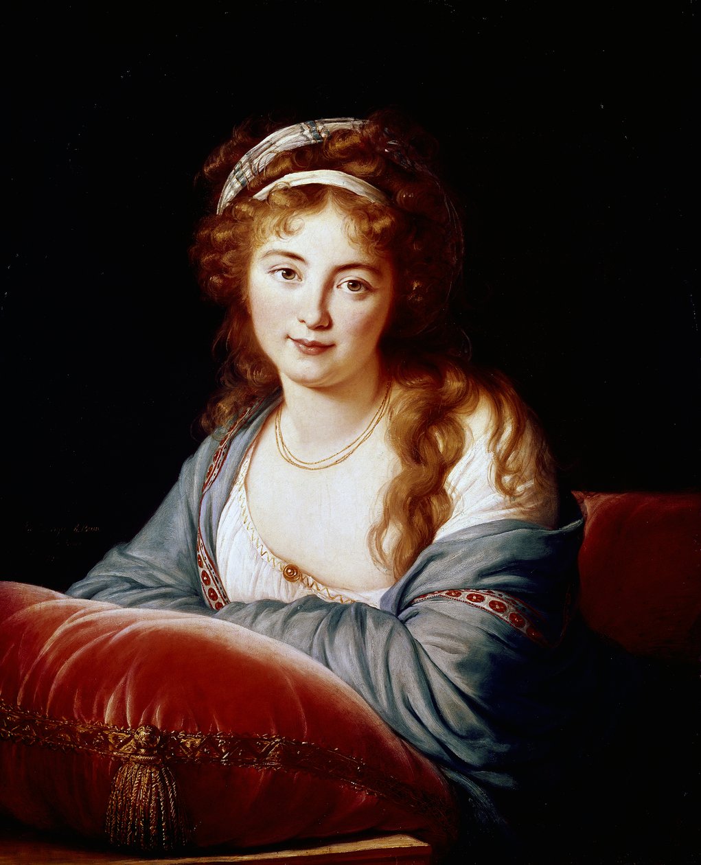 Kontes Catherine Vassilievna Skavronskaia (1761-1829), Catherine II'nin onur hanımı by Elisabeth Louise Vigee-Lebrun